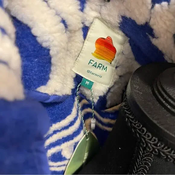 Farm Rio Multicolored Hearts Fleece Coat - Picture 9 of 15